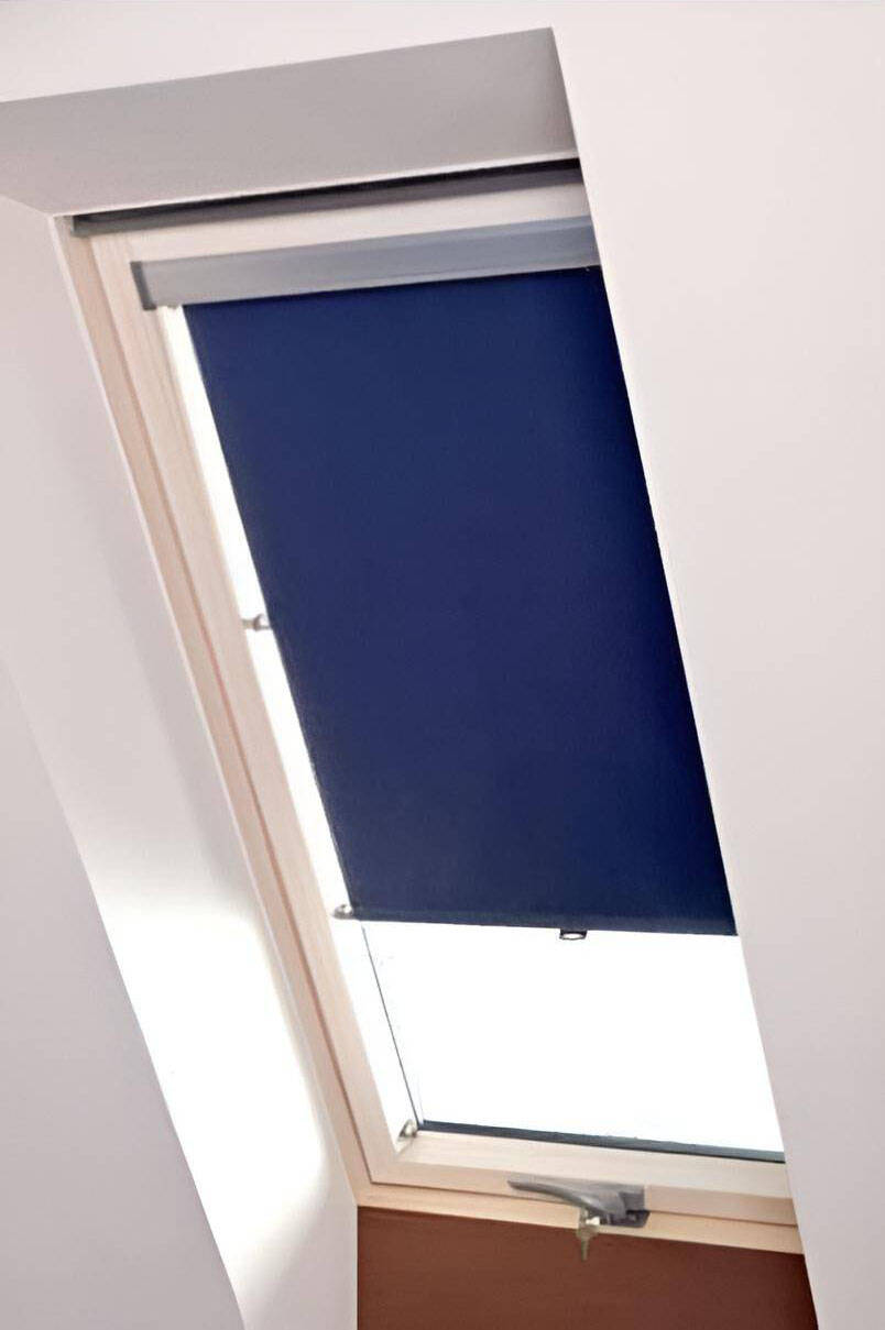 Roleta na okno dachowe OKPOL DECOMATIC D33T 55x78 transparentna biała (A368)