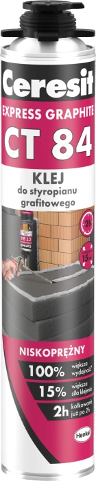 Klej poliuretanowy Ceresit CT 84 Express do styropianu grafitowego 850 ml