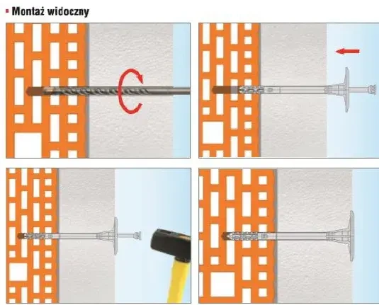 Kołek do mocowania izolacji trzpień tworzywowy z krótką strefą rozpierania WKRĘT-MET LTX 10x160mm - 200 szt.