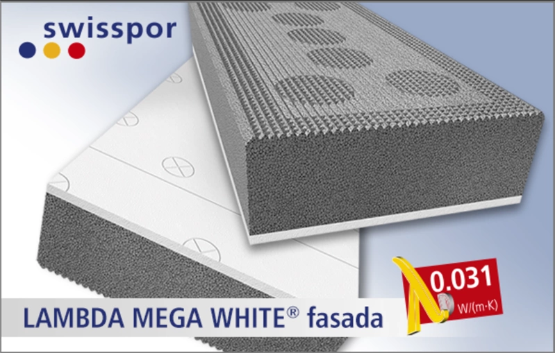 Styropian elewacyjny SWISSPOR LAMBDA MEGA WHITE® 031 gr. 15 cm