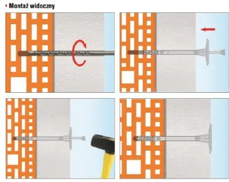 Kołek do mocowania izolacji trzpień metalowy z krótką strefą rozpierania WKRĘT-MET LGX 10x160mm - 200 szt.