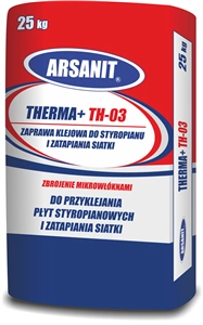 Zaprawa klejowa ARSANIT THERMA+ TH-03 do styropianu i zatapiania siatki