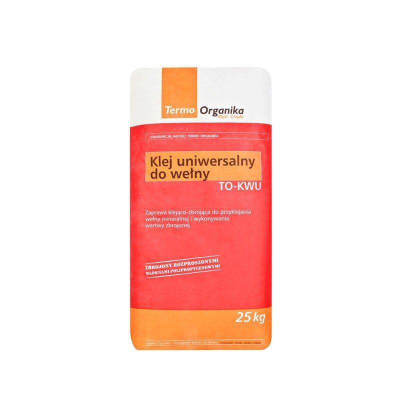 Klej uniwersalny do wełny mineralnej i siatki TERMO ORGANIKA TO-KWU 25kg