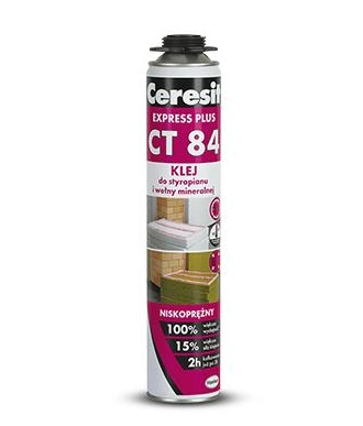 Klej poliuretanowy Ceresit CT 84 Express do styropianu grafitowego 850 ml